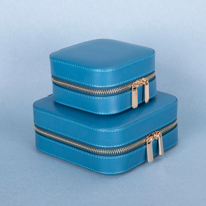 Arden Genuine Leather Jewelry Box – Handcrafted Storage with Velvet Interior