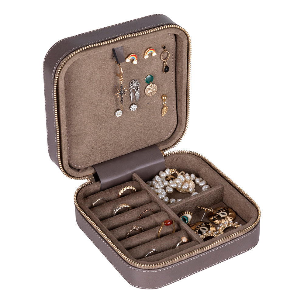 Arden Leather Jewelry Box – Handcrafted Large Storage Case for Travel