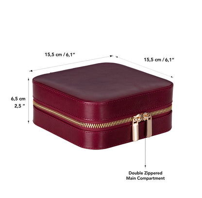 Arden Leather Jewelry Box – Handcrafted Large Storage Case for Travel
