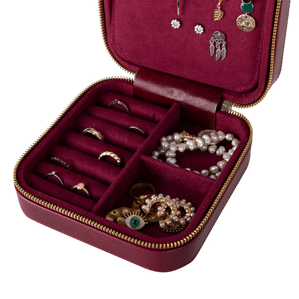 Arden Leather Jewelry Box – Handcrafted Large Storage Case for Travel