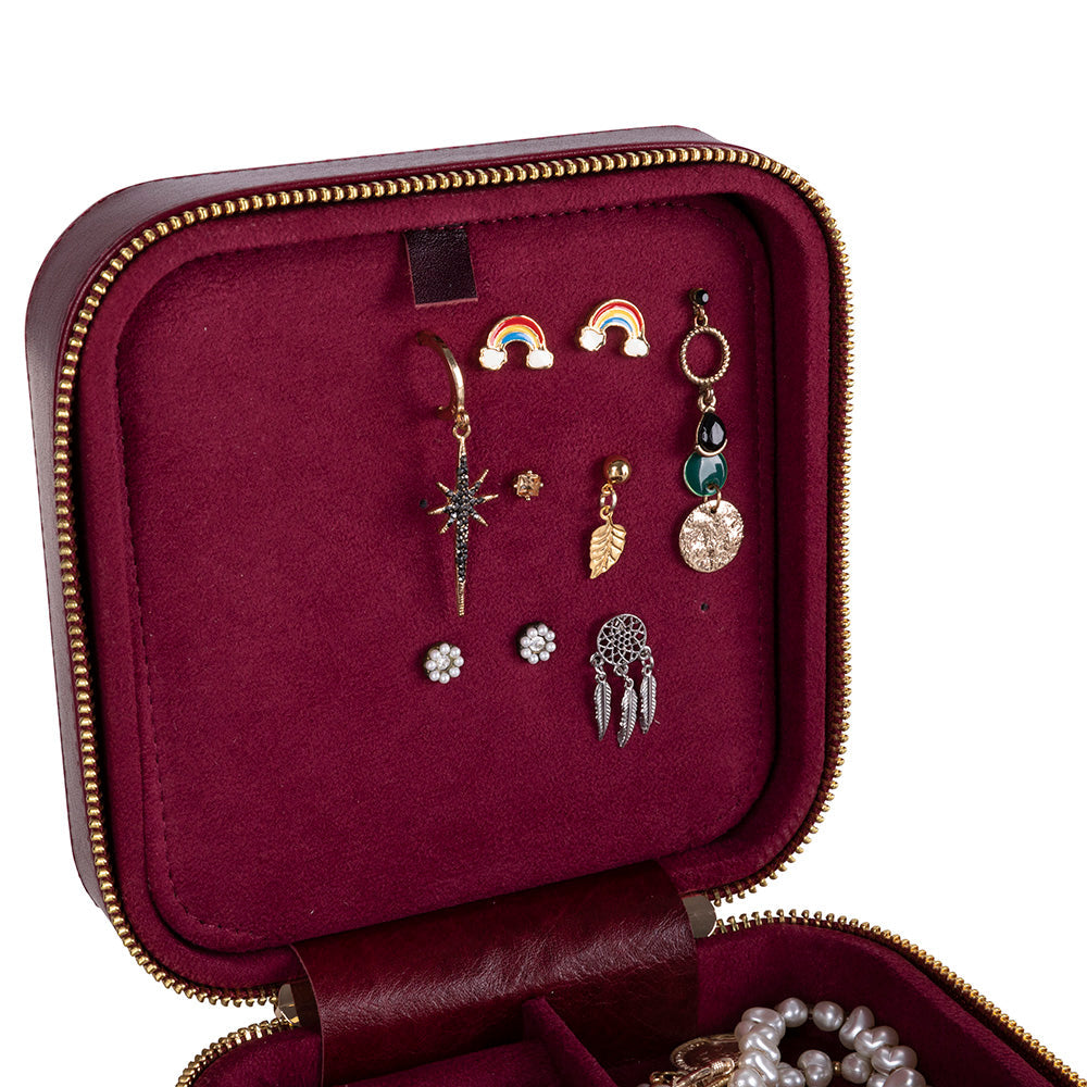 Arden Leather Jewelry Box – Handcrafted Large Storage Case for Travel