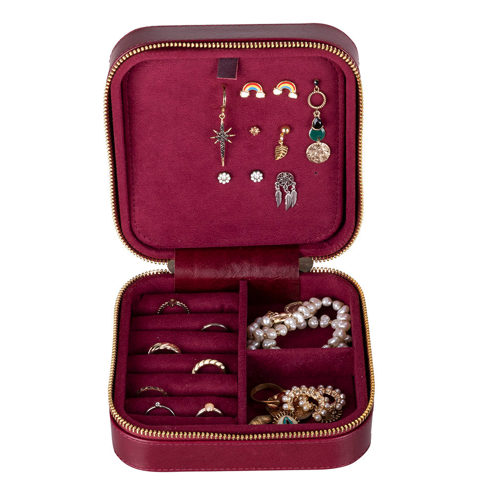 Arden Leather Jewelry Box – Handcrafted Large Storage Case for Travel