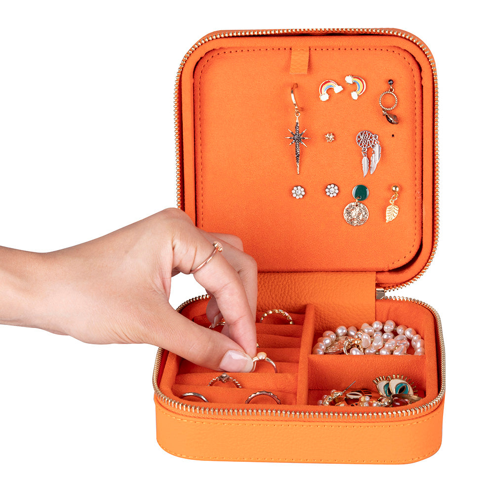 Arden Leather Jewelry Box – Handcrafted Large Storage Case for Travel