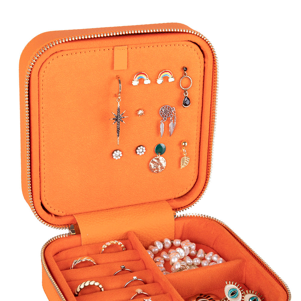 Arden Leather Jewelry Box – Handcrafted Large Storage Case for Travel