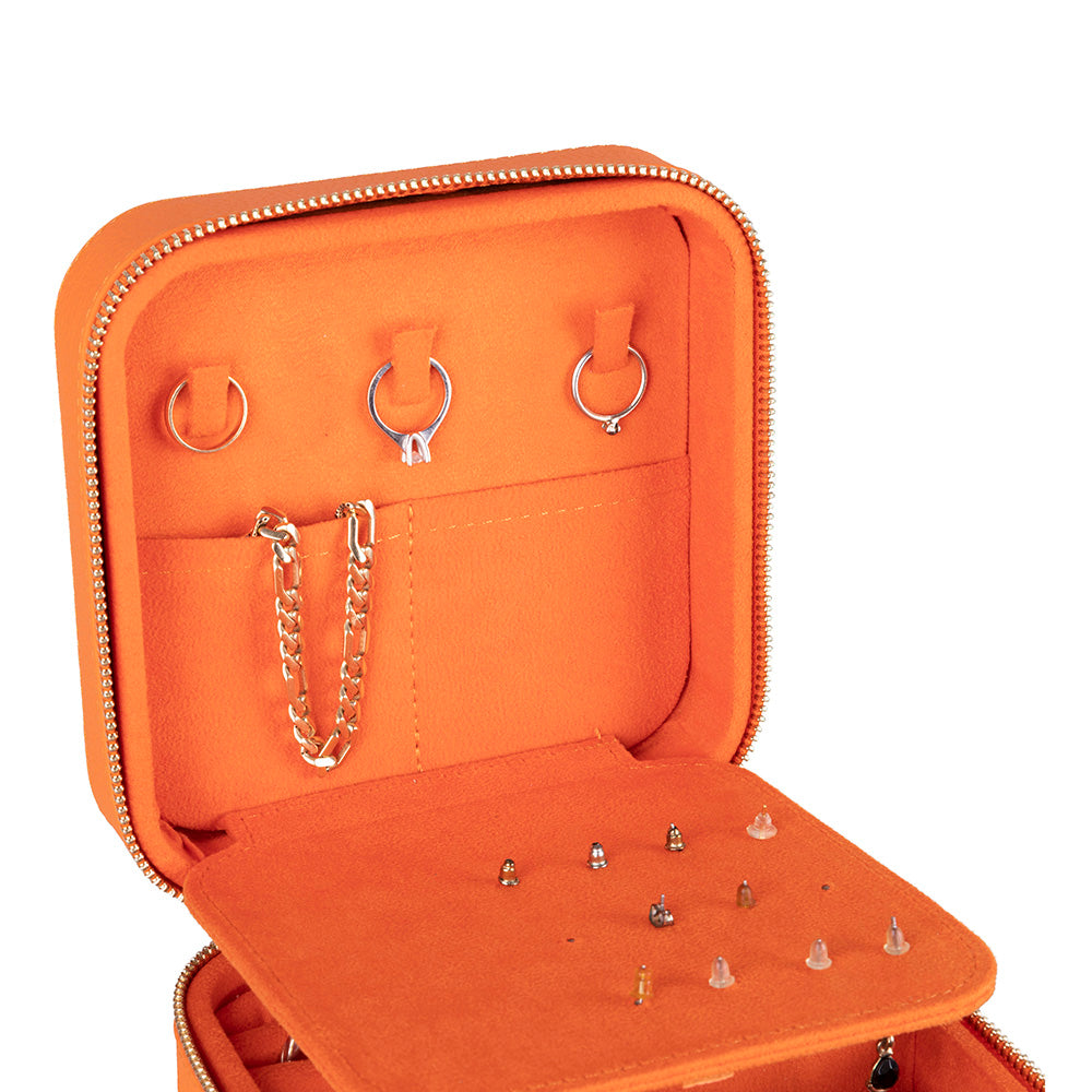 Arden Leather Jewelry Box – Handcrafted Large Storage Case for Travel