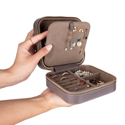 Arden Leather Jewelry Box – Handcrafted Large Storage Case for Travel