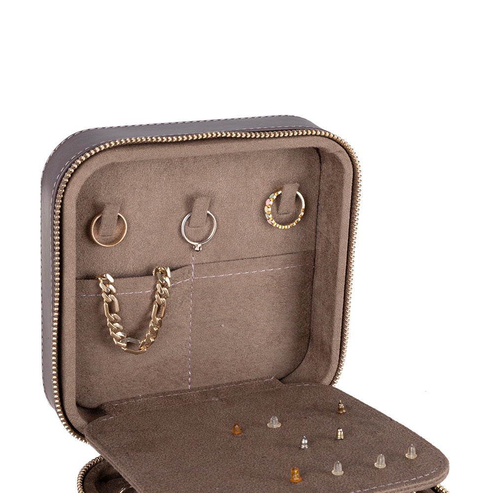 Arden Leather Jewelry Box – Handcrafted Large Storage Case for Travel