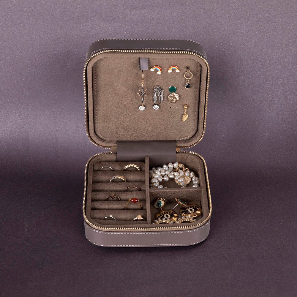 Arden Leather Jewelry Box – Handcrafted Large Storage Case for Travel