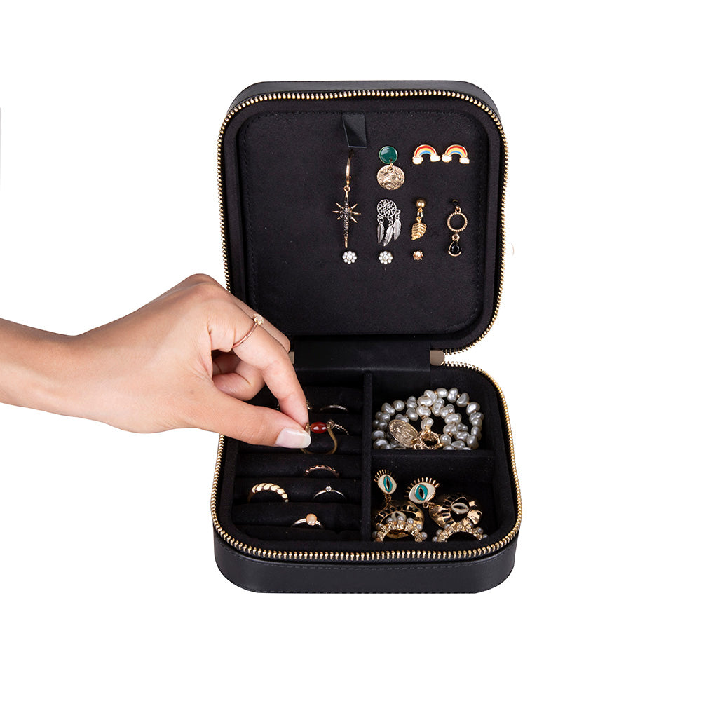 Arden Leather Jewelry Box – Handcrafted Large Storage Case for Travel