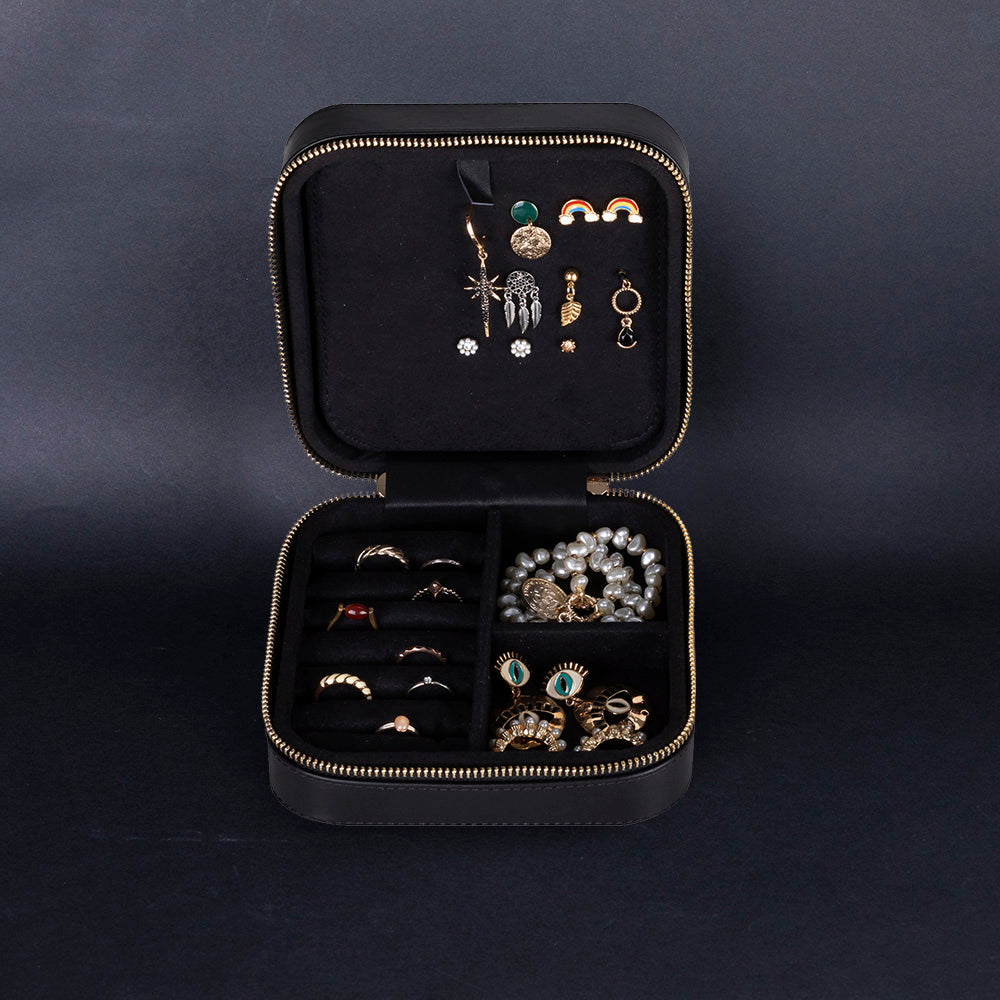 Arden Leather Jewelry Box – Handcrafted Large Storage Case for Travel