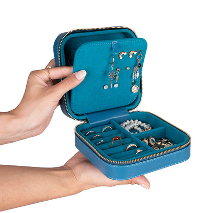 Arden Leather Jewelry Box – Handcrafted Large Storage Case for Travel