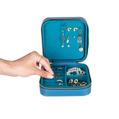 Arden Leather Jewelry Box – Handcrafted Large Storage Case for Travel