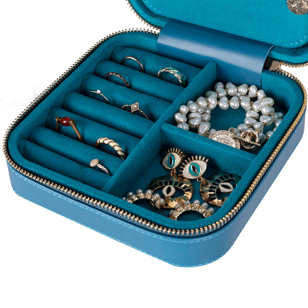 Arden Leather Jewelry Box – Handcrafted Large Storage Case for Travel