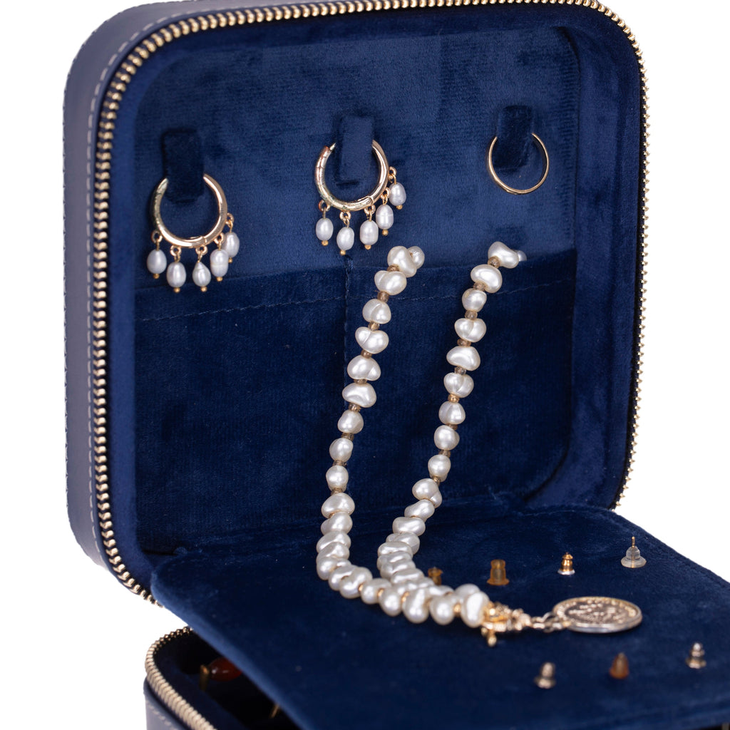 Arden Leather Jewelry Box – Handcrafted Large Storage Case for Travel