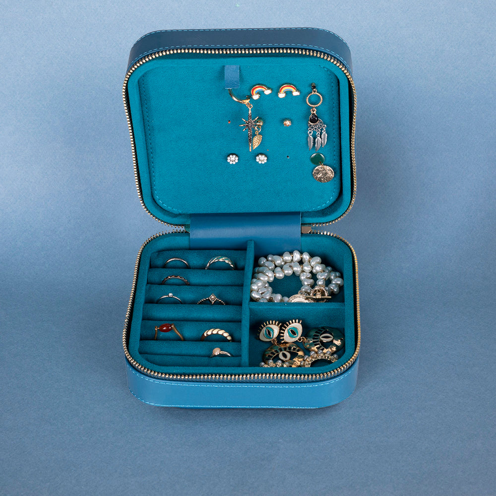 Arden Leather Jewelry Box – Handcrafted Large Storage Case for Travel