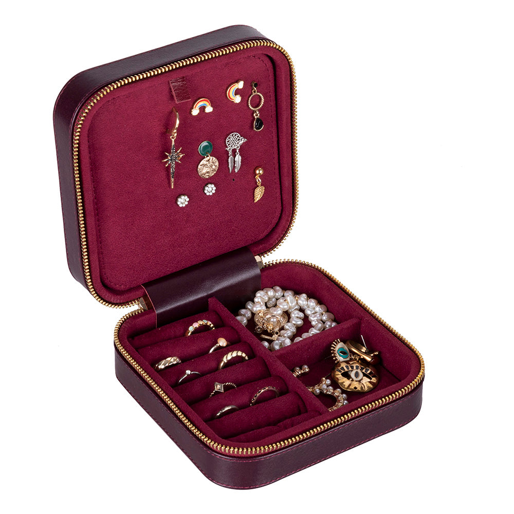 Arden Leather Jewelry Box – Handcrafted Large Storage Case for Travel
