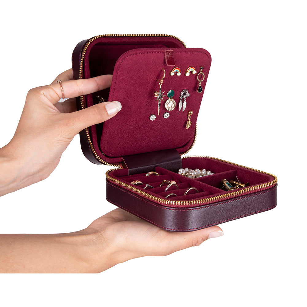 Arden Leather Jewelry Box – Handcrafted Large Storage Case for Travel