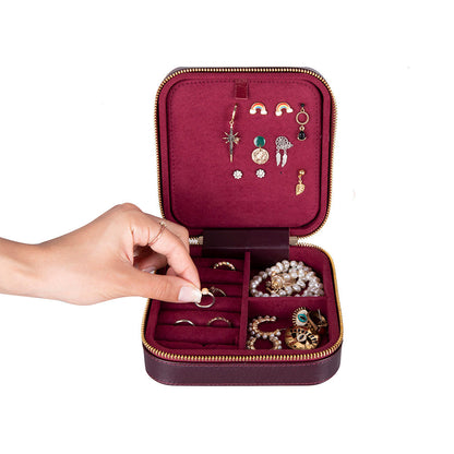 Arden Leather Jewelry Box – Handcrafted Large Storage Case for Travel