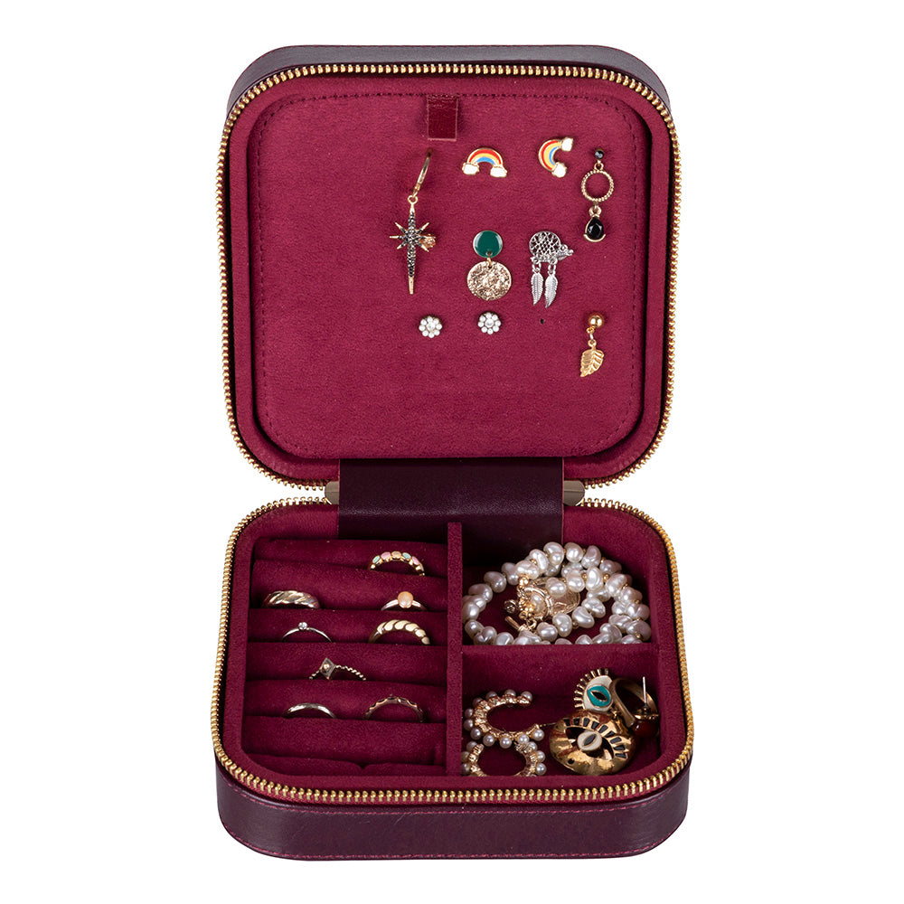 Arden Leather Jewelry Box – Handcrafted Large Storage Case for Travel