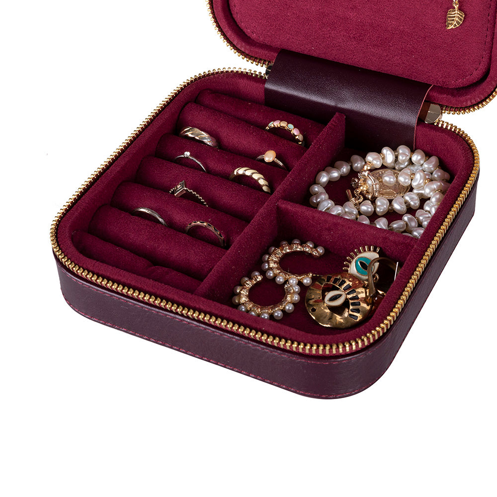 Arden Leather Jewelry Box – Handcrafted Large Storage Case for Travel