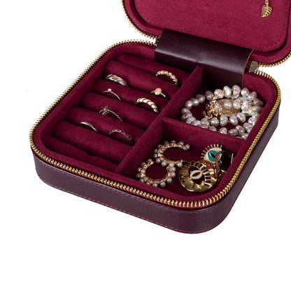 Arden Leather Jewelry Box – Handcrafted Large Storage Case for Travel