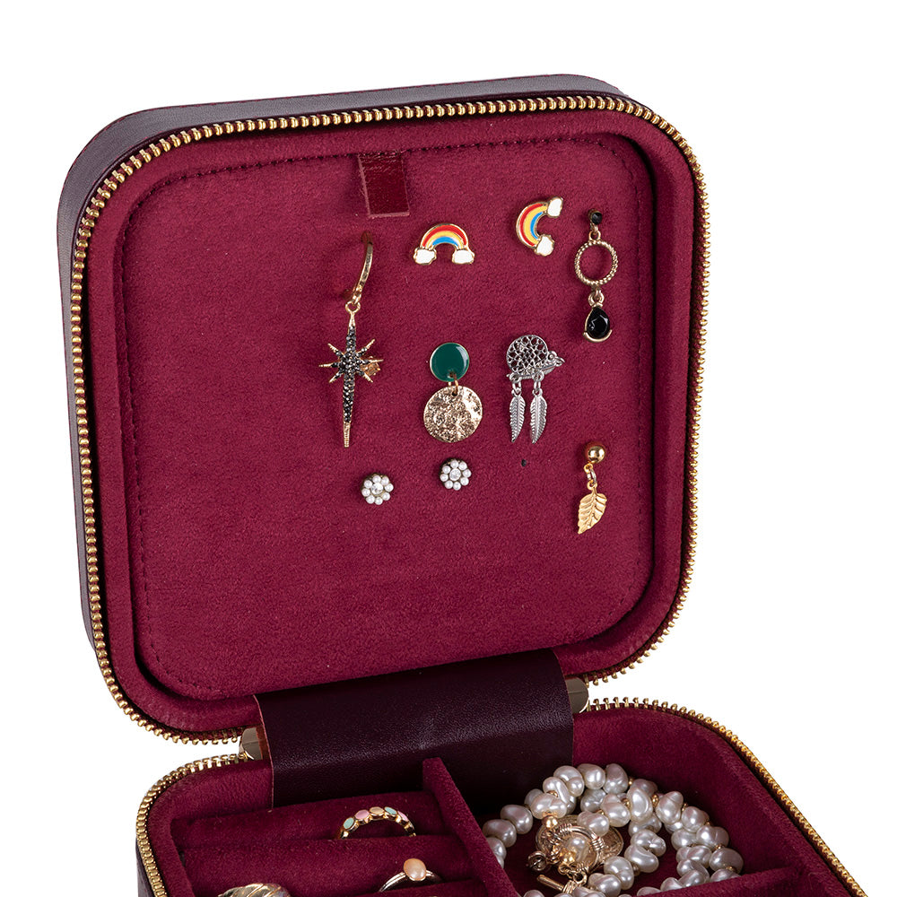 Arden Leather Jewelry Box – Handcrafted Large Storage Case for Travel