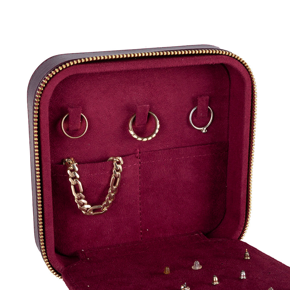 Arden Leather Jewelry Box – Handcrafted Large Storage Case for Travel