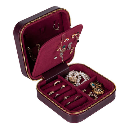 Arden Leather Jewelry Box – Handcrafted Large Storage Case for Travel