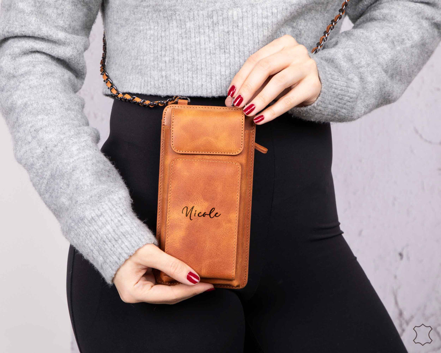 Avjin Leather Crossbody Phone Bag
