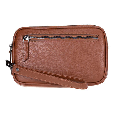 Axis Compact Unisex Wristlet Genuine Leather Clutch Bag
