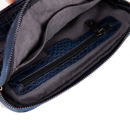 Axis Compact Unisex Wristlet Genuine Leather Clutch Bag