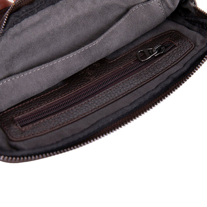 Axis Compact Unisex Wristlet Genuine Leather Clutch Bag