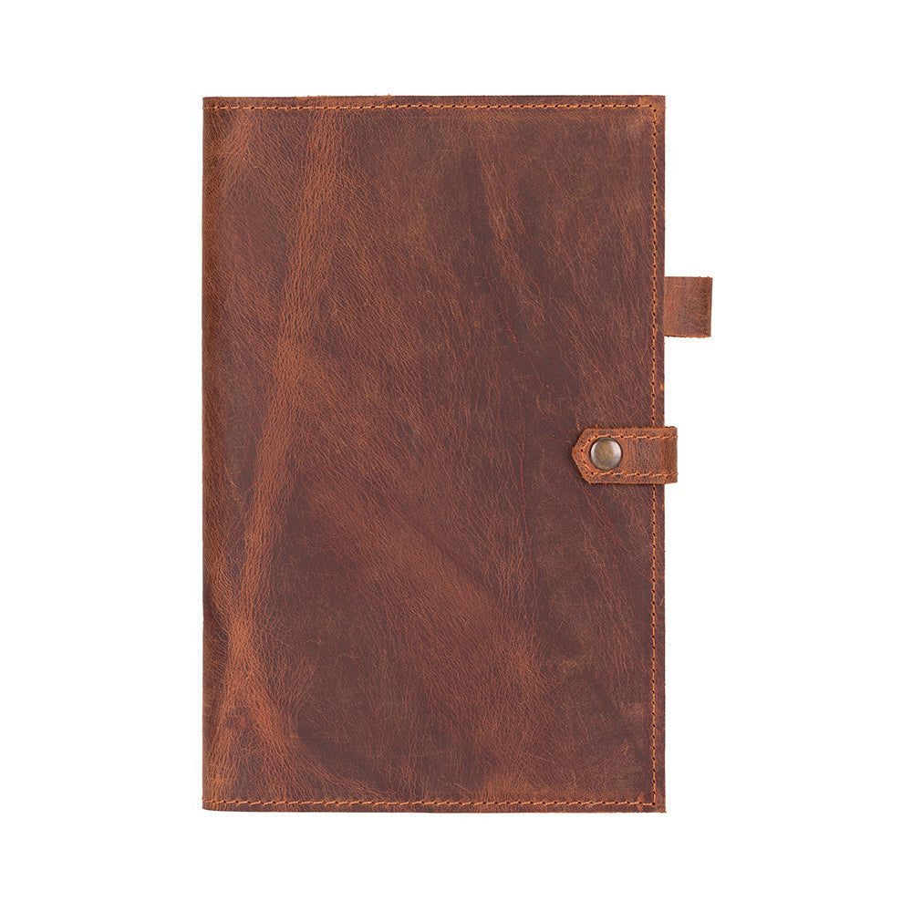 Bosco Personalized Leather Journal Cover - Refillable Notebook Case 