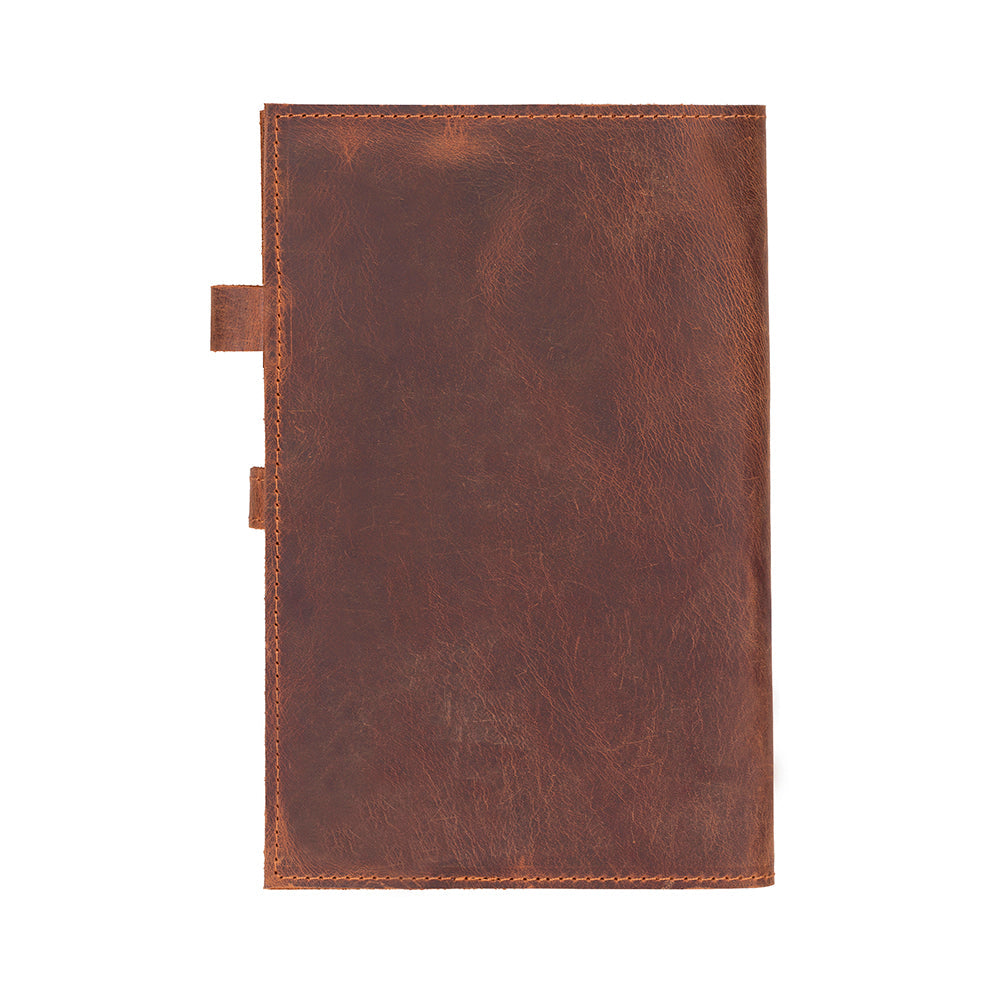 Bosco Personalized Leather Journal Cover - Refillable Notebook Case 