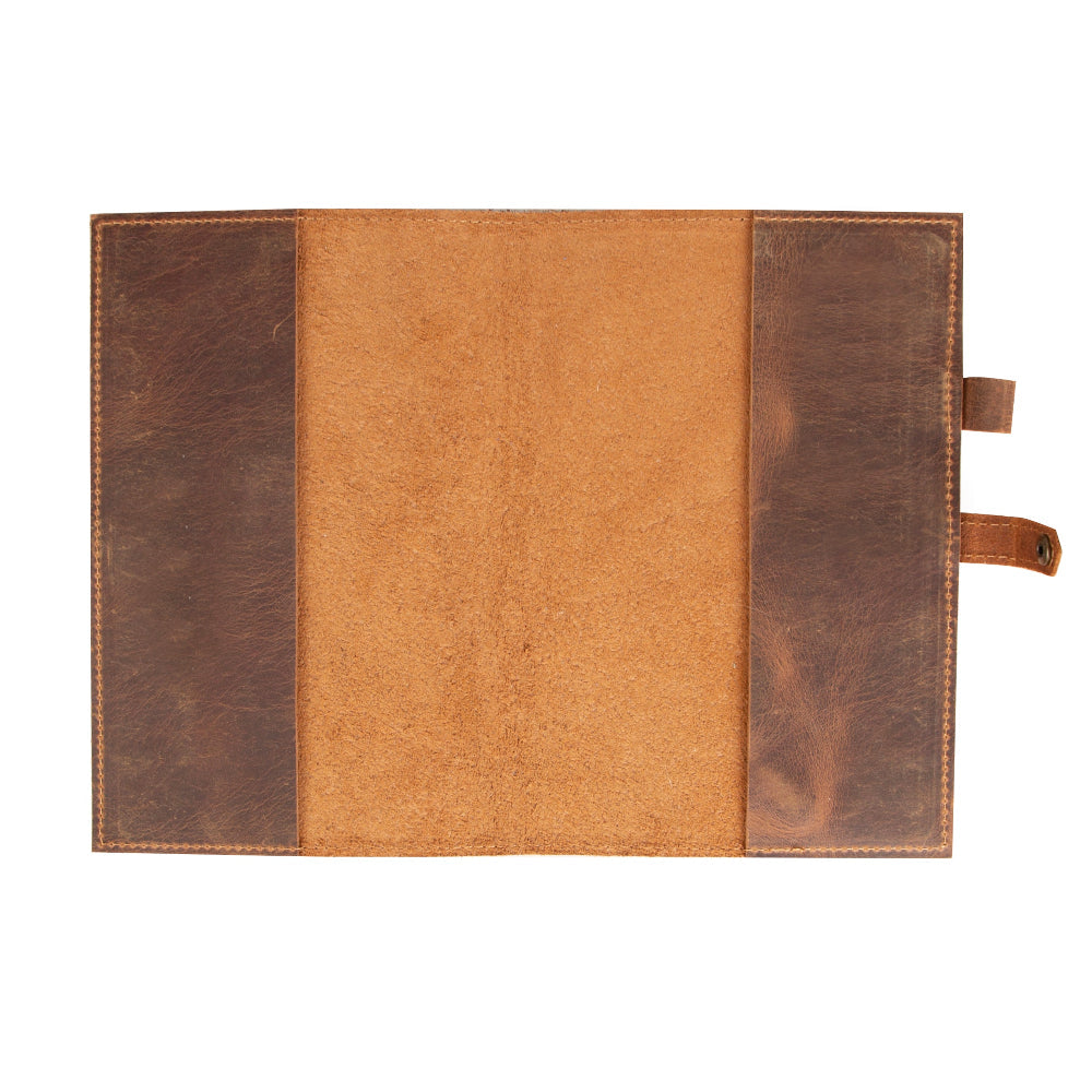Bosco Personalized Leather Journal Cover - Refillable Notebook Case 