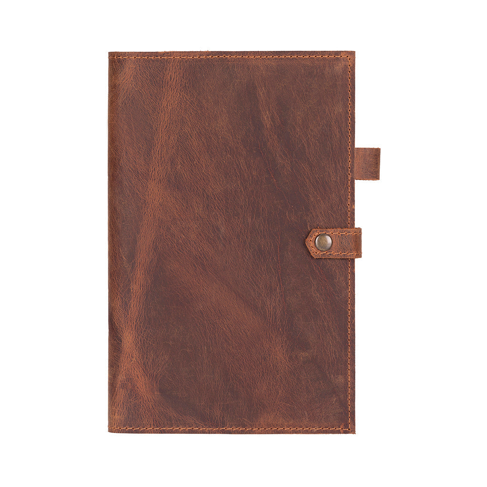 Bosco Personalized Leather Journal Cover - Refillable Notebook Case 