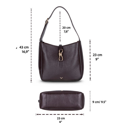 Pebbled Leather Women's Shoulder Bag