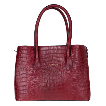 Carrera Novelya – Full-Grain Croco Embossed Leather Women's Bag