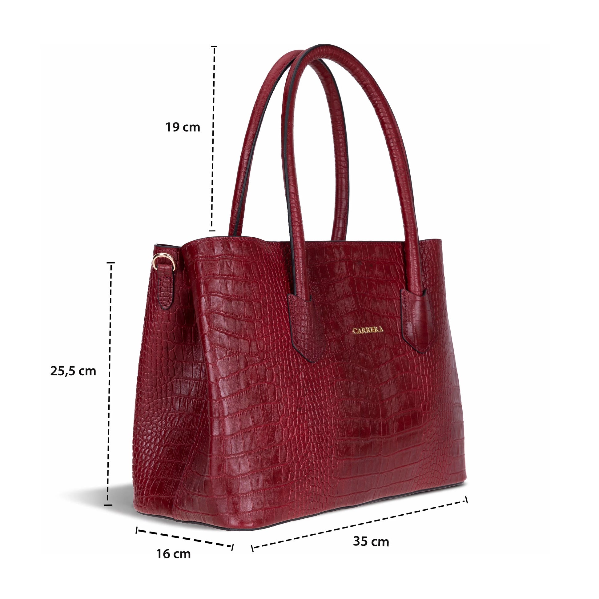 Carrera Novelya – Full-Grain Croco Embossed Leather Women's Bag