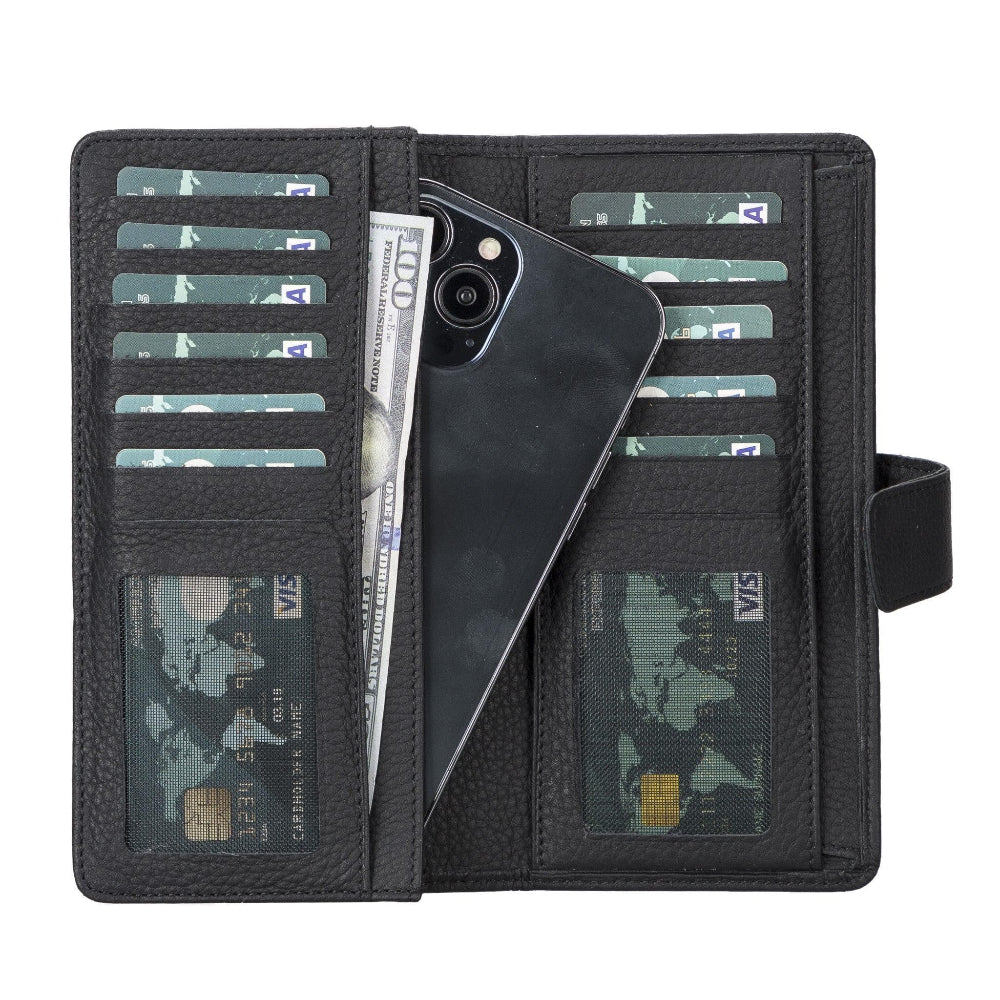 Coppet Handmade Leather Long Wallet with Phone