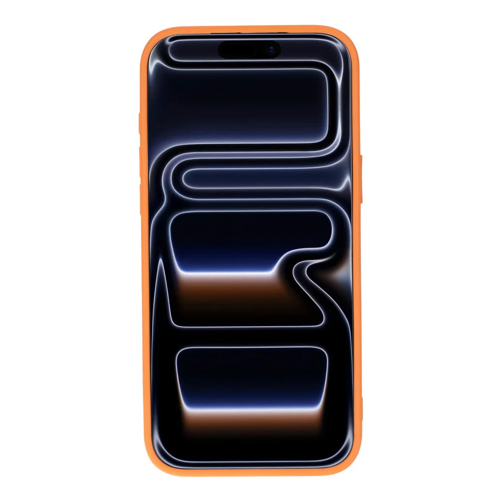 Phone case with abstract design on a white background