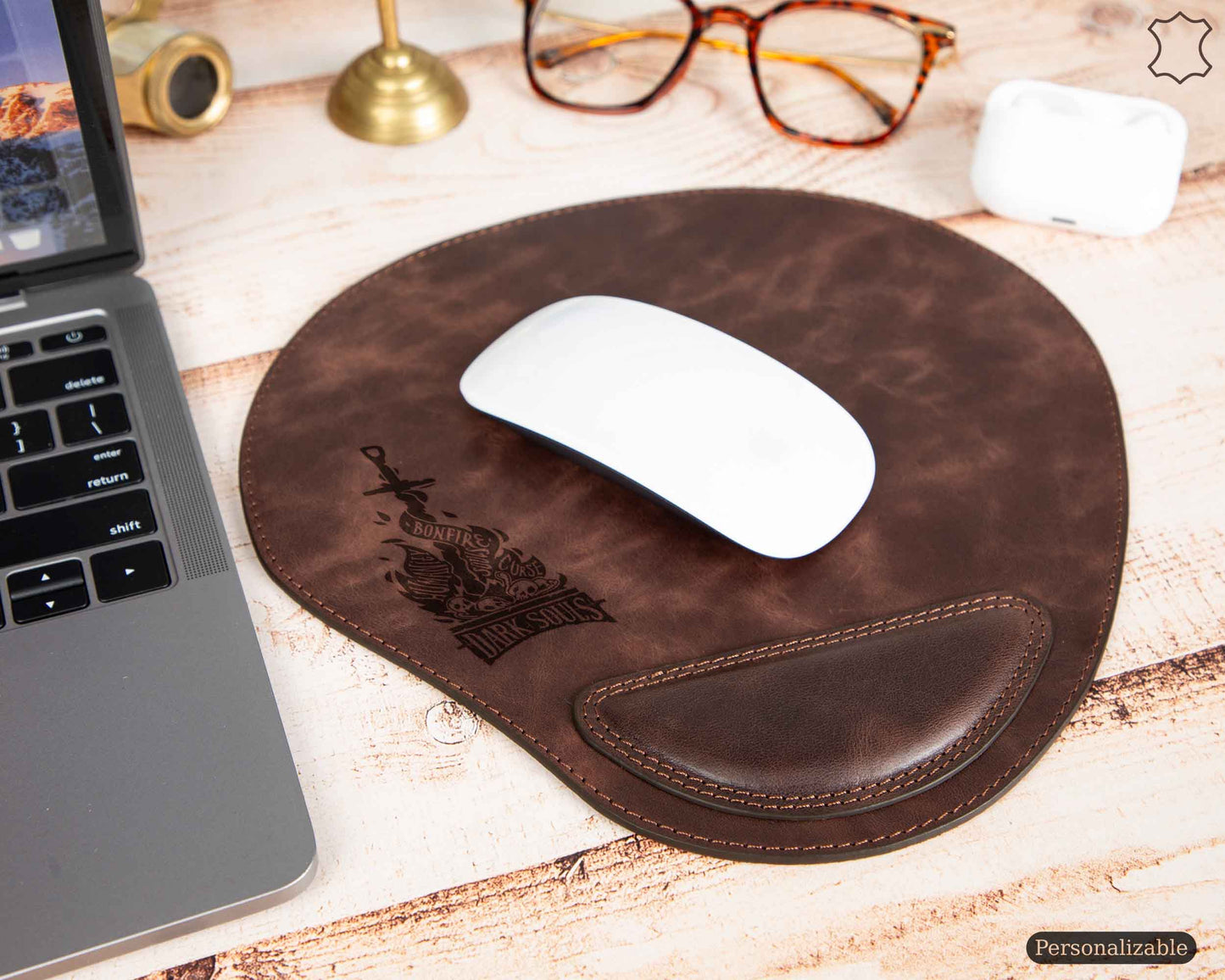 Cushioned Leather Mouse Pad