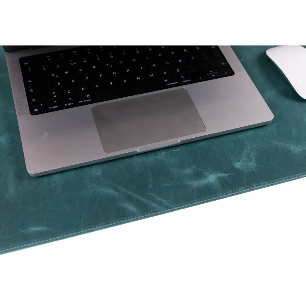 Natural Leather Desk Mat 14.6" x 31.5" (37 Cm x 80 Cm)