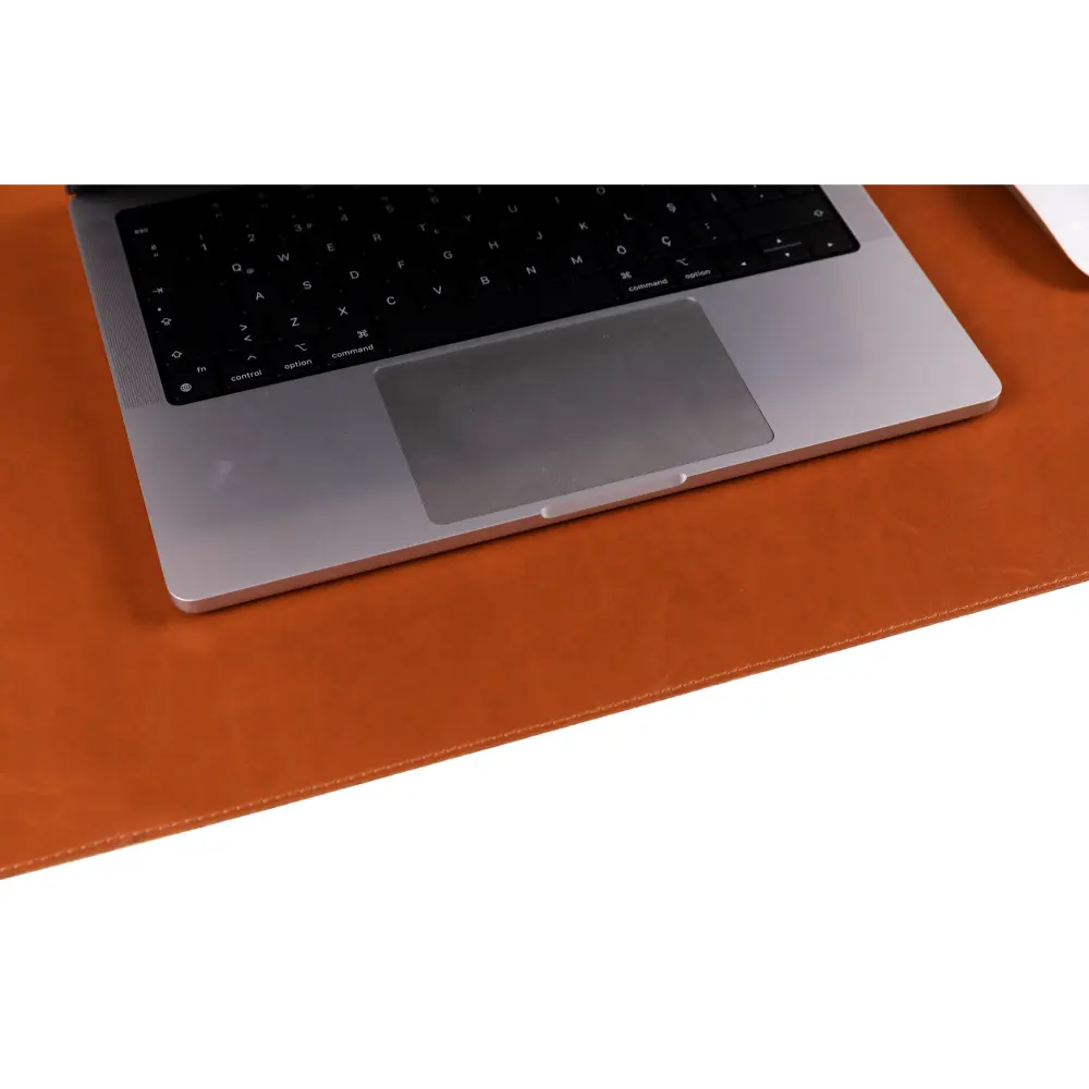 Natural Leather Desk Mat 14.6" x 31.5" (37 Cm x 80 Cm)
