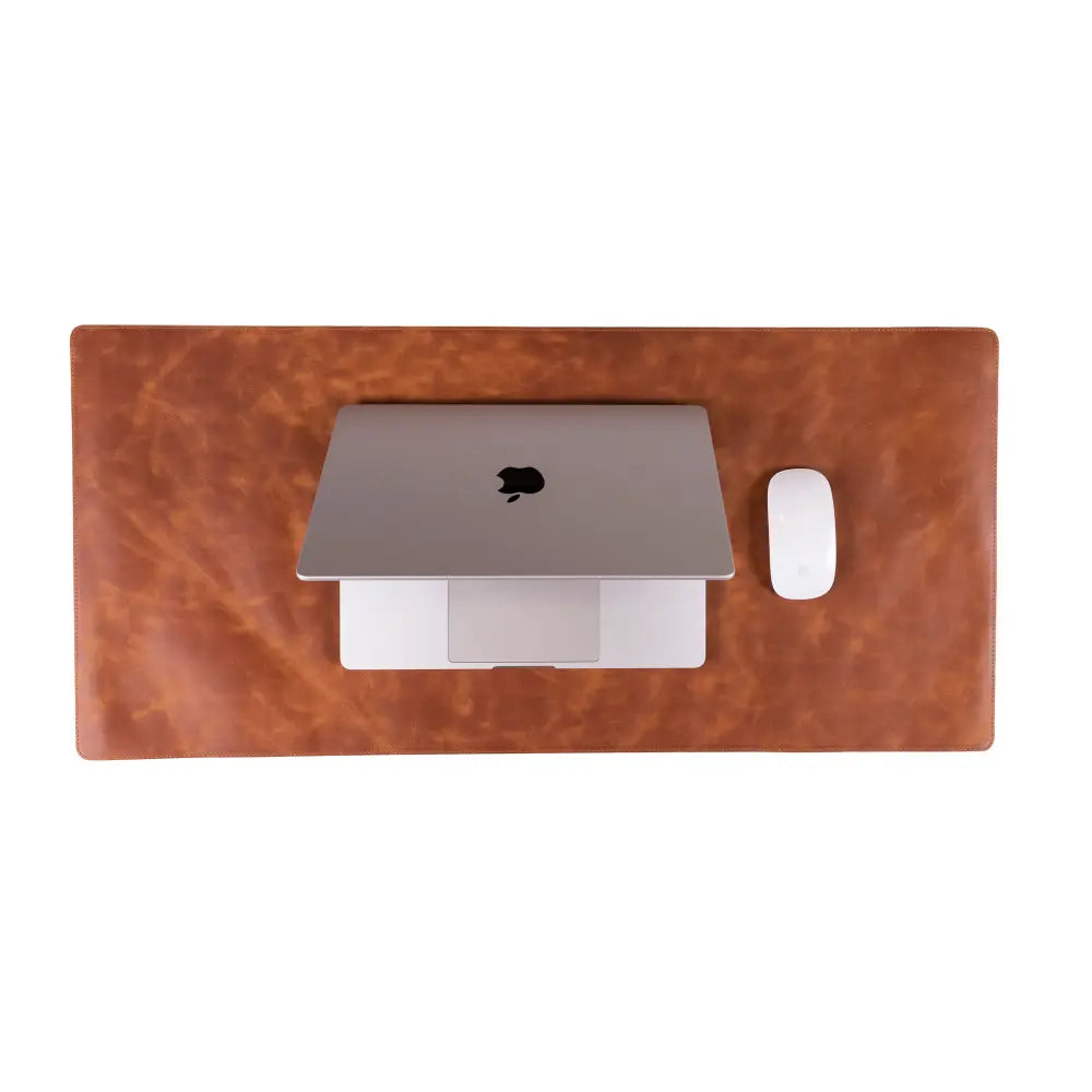 Natural Leather Desk Mat 14.6" x 31.5" (37 Cm x 80 Cm)