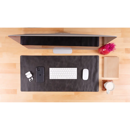 Natural Leather Desk Mat 14.6" x 31.5" (37 Cm x 80 Cm)