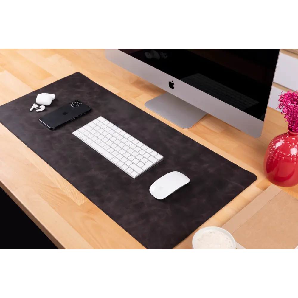 Natural Leather Desk Mat 14.6" x 31.5" (37 Cm x 80 Cm)
