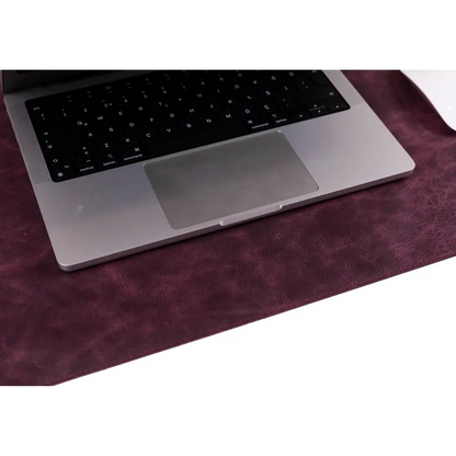 Natural Leather Desk Mat 14.6" x 31.5" (37 Cm x 80 Cm)