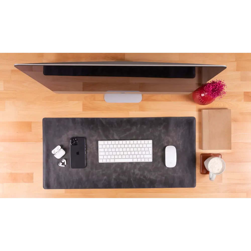 Natural Leather Desk Mat 14.6" x 31.5" (37 Cm x 80 Cm)