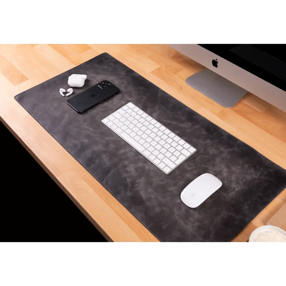 Natural Leather Desk Mat 14.6" x 31.5" (37 Cm x 80 Cm)